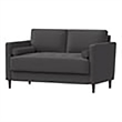 Hawthorne Collections Transitional Fabric Loveseat in Heather Gray