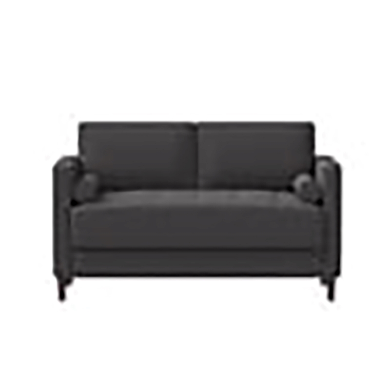 Hawthorne Collections Transitional Fabric Loveseat in Heather Gray