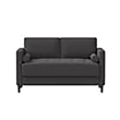 Hawthorne Collections Transitional Fabric Loveseat in Heather Gray