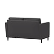Hawthorne Collections Transitional Fabric Loveseat in Heather Gray