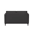 Hawthorne Collections Transitional Fabric Loveseat in Heather Gray