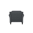 Hawthorne Collections Microfiber Dark Gray Chair Rectangular Upholstered 33.9