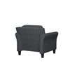 Hawthorne Collections Microfiber Dark Gray Chair Rectangular Upholstered 33.9
