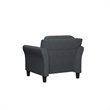 Hawthorne Collections Microfiber Dark Gray Chair Rectangular Upholstered 33.9
