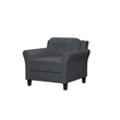 Hawthorne Collections Microfiber Dark Gray Chair Rectangular Upholstered 33.9