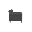 Hawthorne Collections Microfiber Dark Gray Chair Rectangular Upholstered 33.9