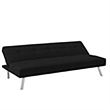 Hawthorne Collections Tufted Contemporary Fabric Sleeper Sofa in Black