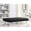 Hawthorne Collections Tufted Contemporary Fabric Sleeper Sofa in Black