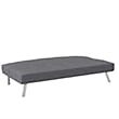Hawthorne Collections Tufted Contemporary Fabric Sleeper Sofa in Charcoal