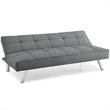 Hawthorne Collections Tufted Contemporary Fabric Sleeper Sofa in Charcoal