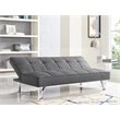 Hawthorne Collections Tufted Contemporary Fabric Sleeper Sofa in Charcoal