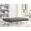 Hawthorne Collections Tufted Contemporary Fabric Sleeper Sofa in Charcoal