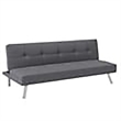 Hawthorne Collections Tufted Contemporary Fabric Sleeper Sofa in Charcoal