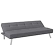 Hawthorne Collections Tufted Contemporary Fabric Sleeper Sofa in Charcoal