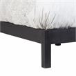 Hawthorne Collections Traditional Hand Carved Floral Wood Queen Bed in Black