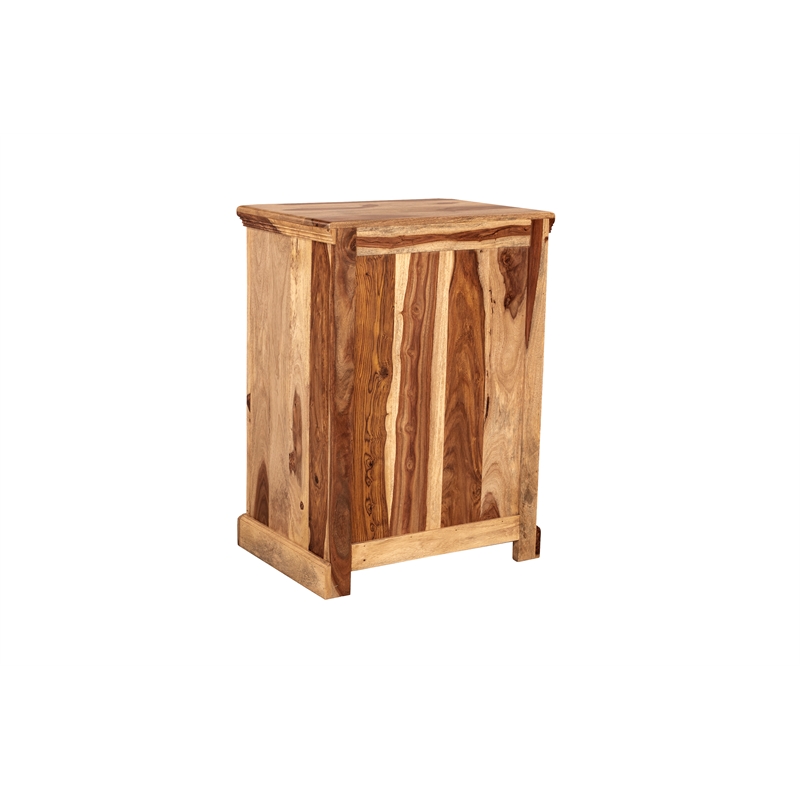 Hawthorne Collections Solid Sheesham Wood Brown Nightstand Rectangular 33