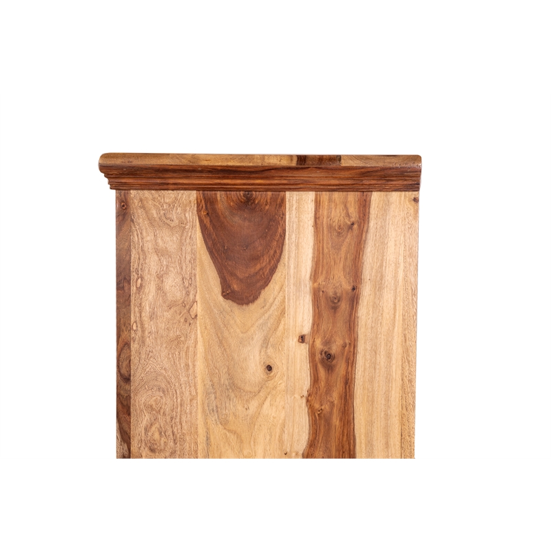 Hawthorne Collections Solid Sheesham Wood Brown Nightstand Rectangular 33