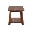Hawthorne Collections Solid Sheesham Wood Harvest Brown End Table Square 24