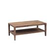 Hawthorne Collections Solid Sheesham Wood Natural Coffee Table Rectangular 46