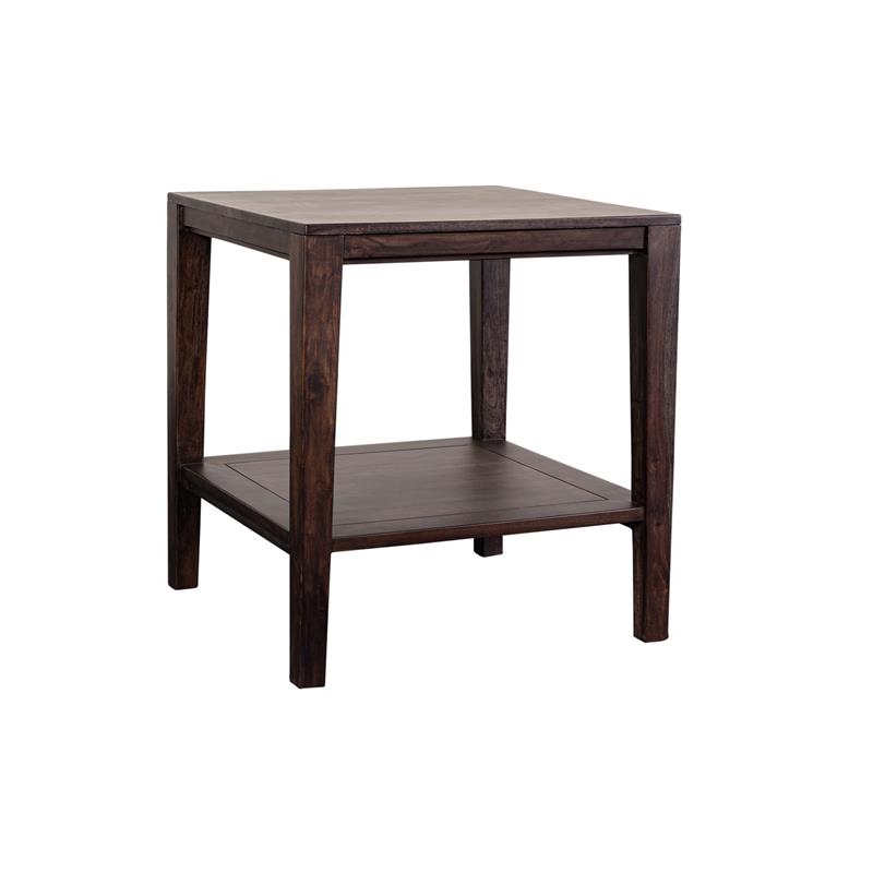 Hawthorne Collections Solid Sheesham Wood End Table - Gray