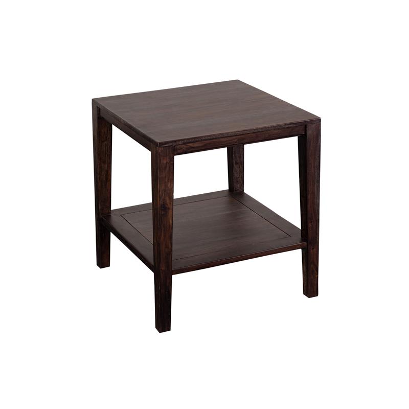 Hawthorne Collections Solid Sheesham Wood End Table - Gray
