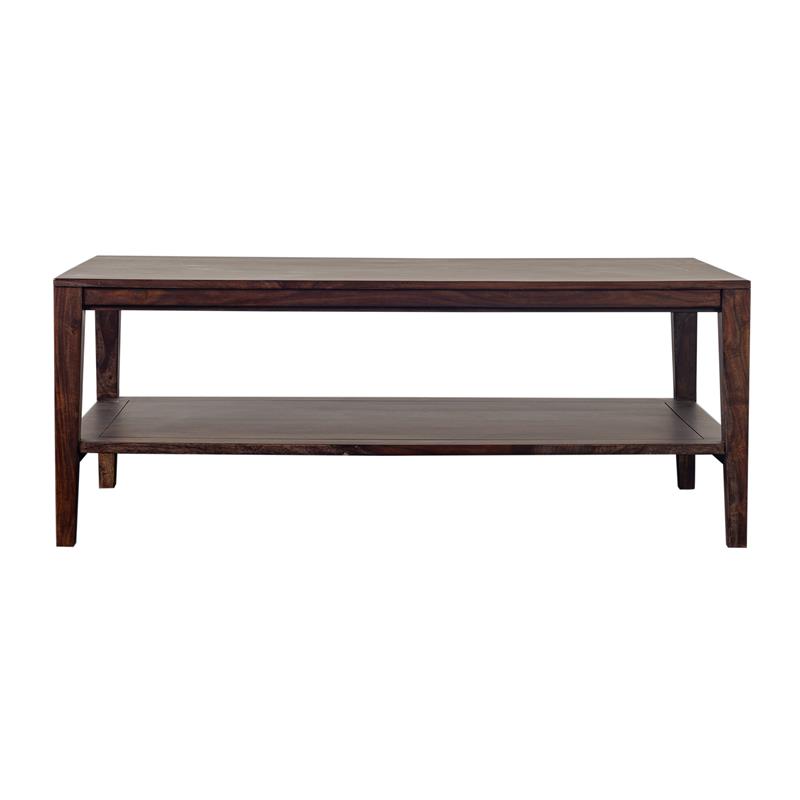 Hawthorne Collections Solid Sheesham Wood Coffee Table - Gray