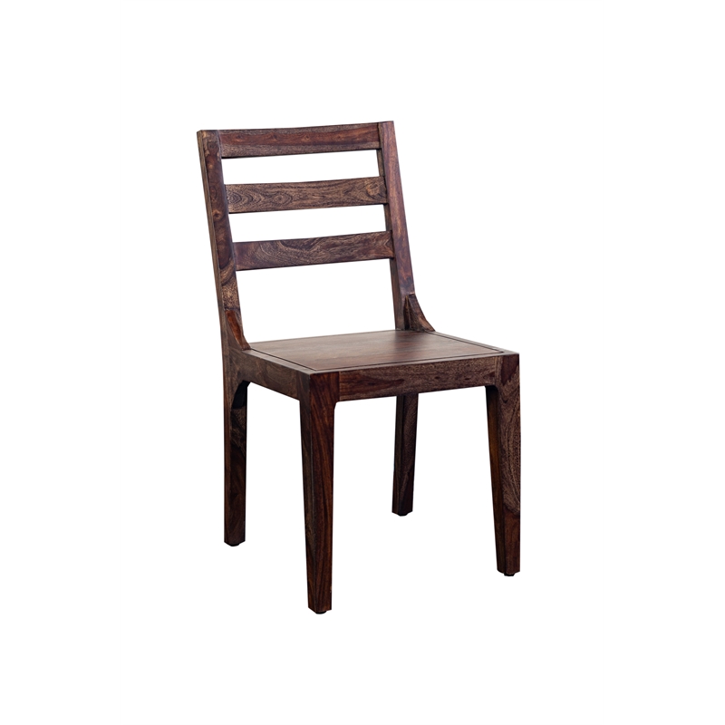 Hawthorne Collections Solid Sheesham Wood Dining Chair in Gray (Set of 2)