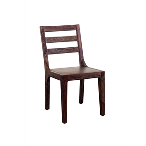 Hawthorne Collections Solid Sheesham Wood Dining Chair in Gray (Set of 2)