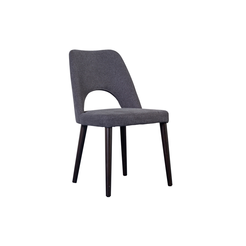 Hawthorne Collections Upholstered Gray Dining Chair Rectangular Foam Padding 35