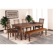 Hawthorne Collections Sante Fe Wood Ladderback Dining Chair in Brown (Set of 2)