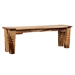 Hawthorne Collections Solid Sheesham Wood Natural Dining Bench Rectangular Handcrafted 54