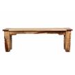 Hawthorne Collections Solid Sheesham Wood Natural Dining Bench Rectangular Handcrafted 54