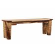 Hawthorne Collections Solid Sheesham Wood Natural Dining Bench Rectangular Handcrafted 54