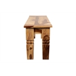 Hawthorne Collections Solid Sheesham Wood Natural Dining Bench Rectangular Handcrafted 54