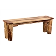 Hawthorne Collections Solid Sheesham Wood Natural Dining Bench Rectangular Handcrafted 54