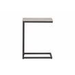 Hawthorne Collections Marble Pavia C Table with Metal Frame in White (Set of 2)