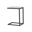 Hawthorne Collections Marble Pavia C Table with Metal Frame in White (Set of 2)