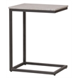 Hawthorne Collections Marble Pavia C Table with Metal Frame in White (Set of 2)