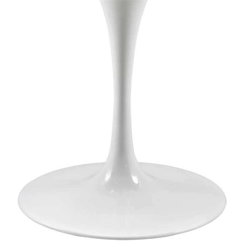 Hawthorne Collections Wood Metal White Dining Table Circle Chip Resistant 39.5
