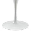 Hawthorne Collections Wood Metal White Dining Table Circle Chip Resistant 39.5