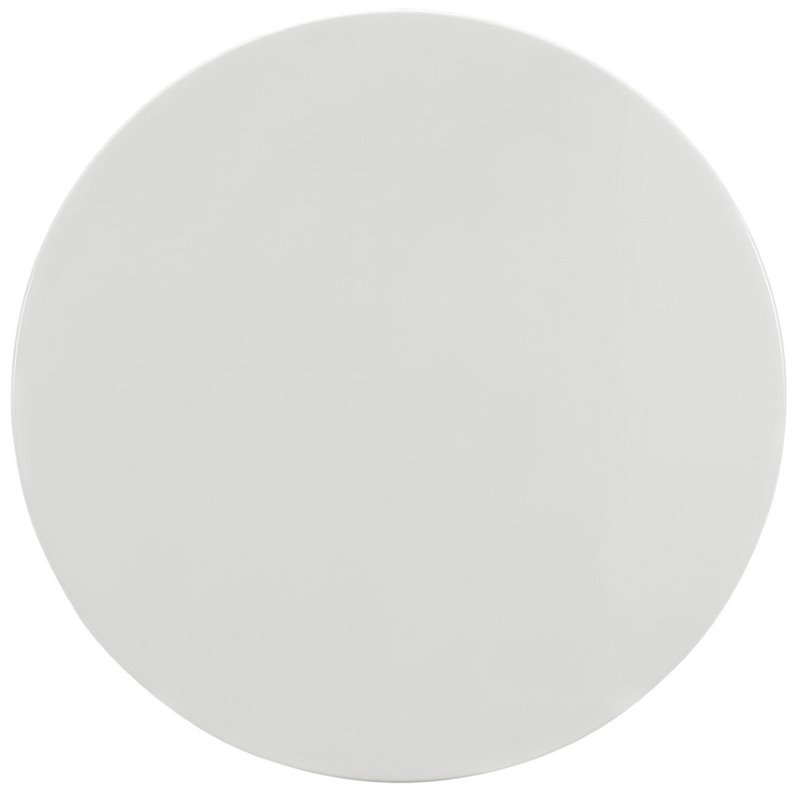 Hawthorne Collections Wood Metal White Dining Table Circle Chip Resistant 39.5