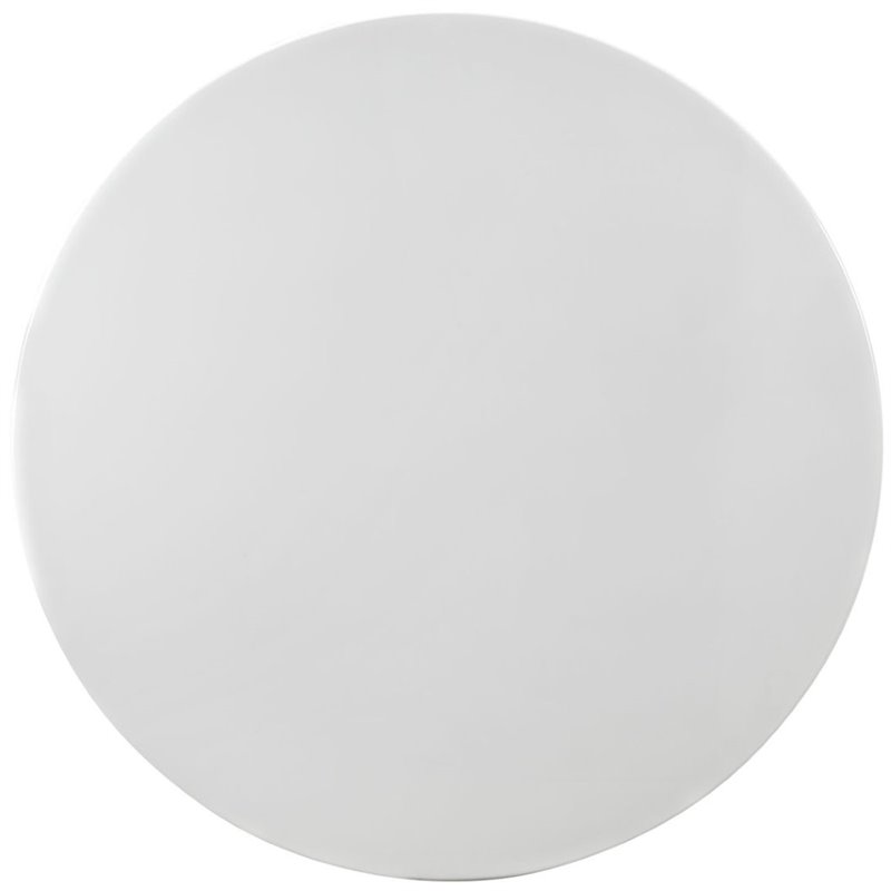 Hawthorne Collections MDF White Dining Table Round Chip Resistant Finish 47