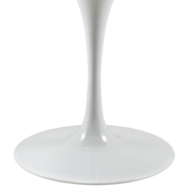 Hawthorne Collections MDF White Dining Table Round Chip Resistant Finish 47