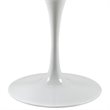 Hawthorne Collections MDF White Dining Table Round Chip Resistant Finish 47