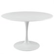 Hawthorne Collections MDF White Dining Table Round Chip Resistant Finish 47