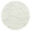 Hawthorne Collections Faux Marble Gold Dining Table Round Scratch Resistant 39.5