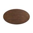 Hawthorne Collections Veneer and MDF Black Walnut Dining Table Oval Chip-Resistant 48