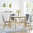Hawthorne Collections Square Modern Wood Dining Table w/ Laminate Top in White