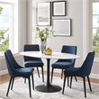 Hawthorne Collections Metal Black/White Dining Table Oval Chip-Resistant 60