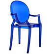 Hawthorne Collections Dining Arm Chair in Blue (Set of 2)